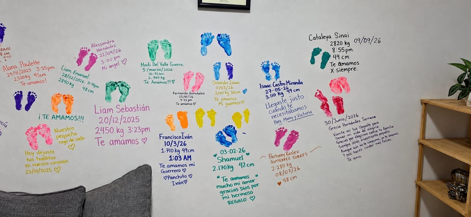 Pared de huellitas de bebés, Nacer con Propósito